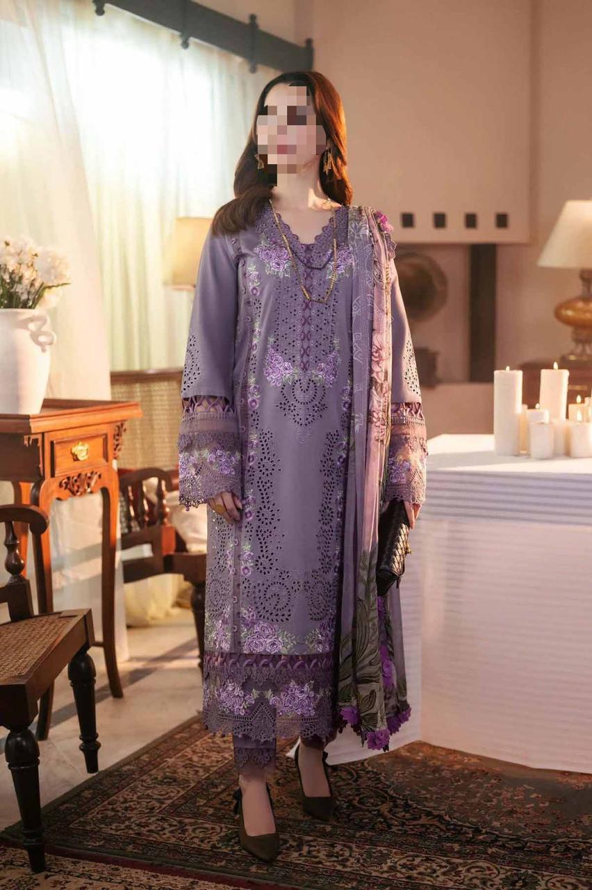 Dhanak Embroidered 3Piece D-009