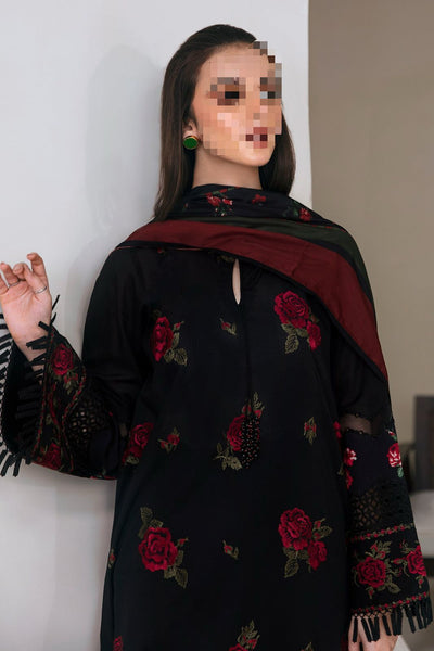 Dhanak Embroidered 3Piece D-001