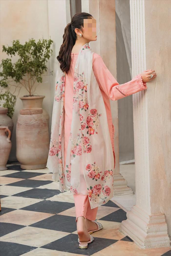 Dhanak Embroidered 3Piece D-011