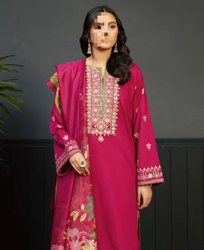 Dhanak Embroidered 3Piece D-013