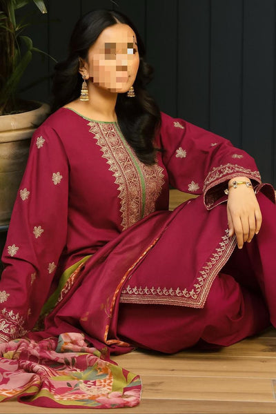 Dhanak Embroidered 3Piece D-013