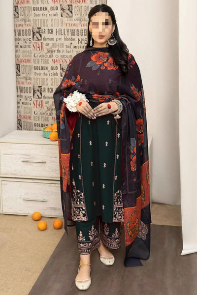 Dhanak Embroidered 3Piece D-015
