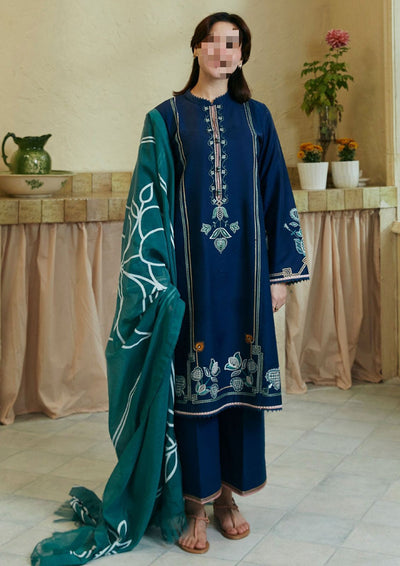 Dhanak Embroidered 3Piece D-025