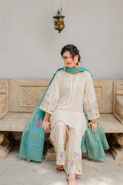 Dhanak Embroidered 3Piece D-050
