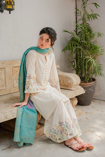Dhanak Embroidered 3Piece D-050