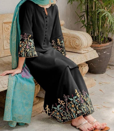 Dhanak Embroidered 3Piece D-051